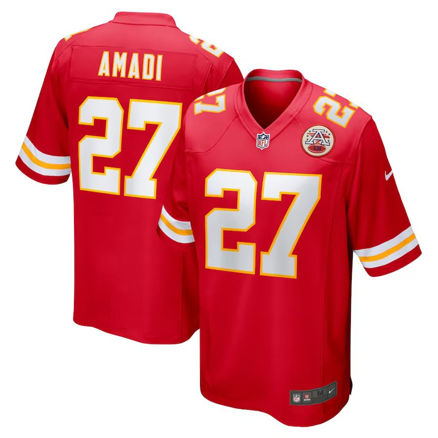 Men Kansas City Chiefs 27 Ugo Amadi Nike Red Home Game Player NFL Jersey